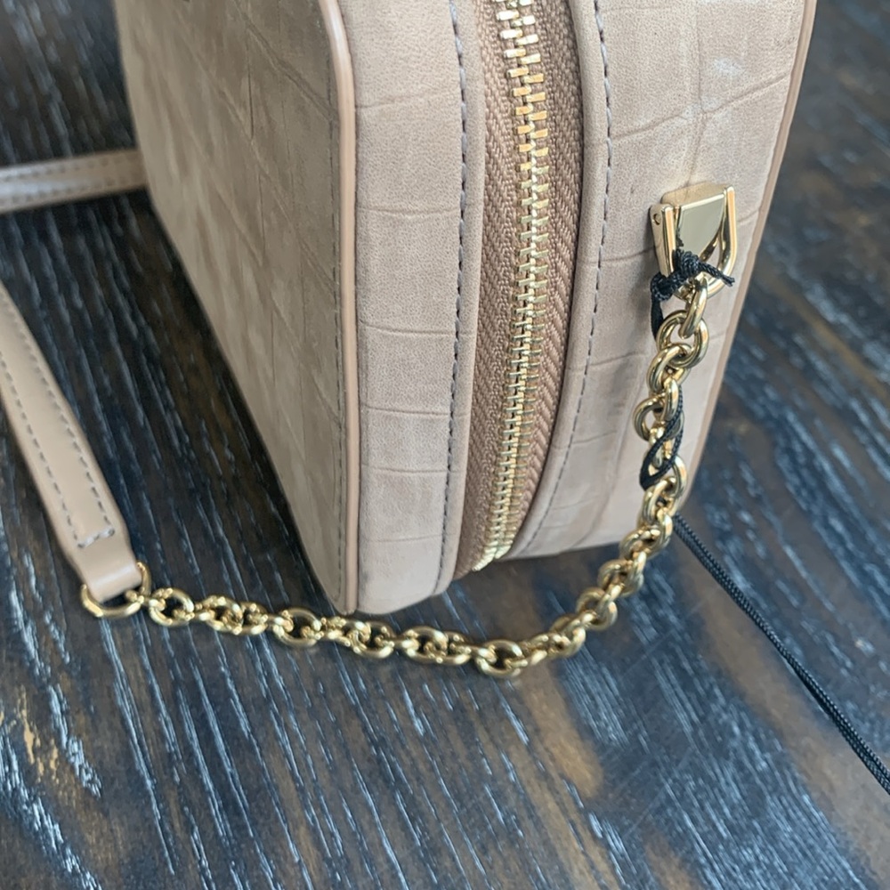 Furla Camelia Greige Suede Mini Crossbody New With Tags - Picture 4 of 10